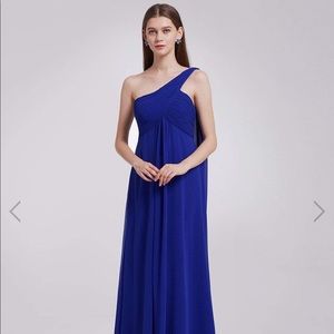 Sapphire Blue Long Evening Gown